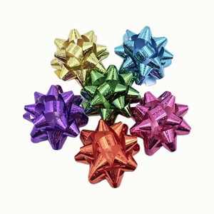 Vente en gros usine : Nœuds cadeaux auto-adhésifs étoile laser de 1,5 pouce pour emballage cadeau en supermarché, ornement de fête, nœuds colorés - Product Image 2