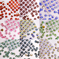 Paso Sico Strass en verre Rivoli de haute qualité, écologiques, multicolores, personnalisables, 12mm 14mm, à coudre, 8 facettes, pour nail art et sacs