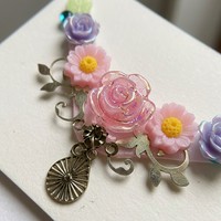 Autocollants de bijoux de visage en forme de fleurs roses et violettes, strass autocollants en cristal pour l'art corporel des enfants, idéaux pour les fêtes et festivals