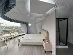 Dôme géodésique de glamping en PVC imperméable personnalisable, quatre saisons, durable, idéal pour les centres de camping et les hôtels en plein air - Product Image 6
