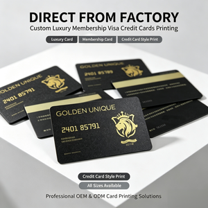 Servicio de Impresión Bajo Demanda de Tarjetas de Visita Metálicas de Lujo Personalizadas, Impresión de Tarjetas de Crédito <span class=keywords><strong>Visa</strong></span> para Membresías - Product Image 1