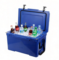 Glacière à roulettes rotomoulée 75qt, durable, étanche, portable, pour le stockage alimentaire, moderne, écologique, avec isolation thermique, pour glace sèche et bocaux en PE