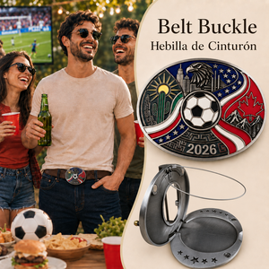 Hebilla de Cinturón de Aleación de Zinc con Temática de Fútbol, Porta Cervezas, Hebilla Metálica para Regalo de Aficionado al Fútbol, Recuerdo de Eventos Deportivos, Accesorio - Product Image 4