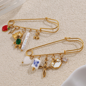 Broche grande simples <span class=keywords><strong>DIY</strong></span> com Pin Button-up para calças e saias Broche de aço inoxidável que ajuda as mulheres a moldar suas cinturas - Product Image 2