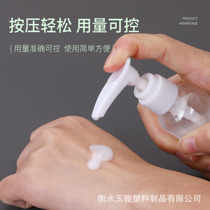 ขวดพลาสติกใสพร้อมหัวปั๊ม 50-100 มล. สำหรับใส่โลชั่นหรือสบู่เหลว - Product Image 5