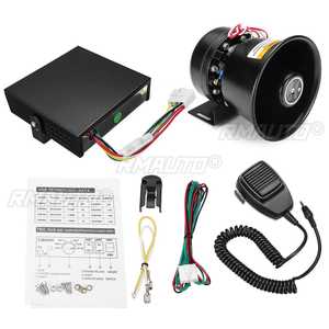 Bocina de Alarma de 12V 400W 150dB con 9 Tonos, Sirena de Policía para Auto + Micrófono, Altavoz PA, Campana Electrónica con Volumen Ajustable y Función de Grabación - Product Image 3