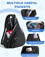 Sac à bandoulière personnalisé pour pickleball, sac à dos pour raquettes de pickleball, sac de pickleball pouvant contenir 4 raquettes, sac à bandoulière, sac pour raquettes de badminton
