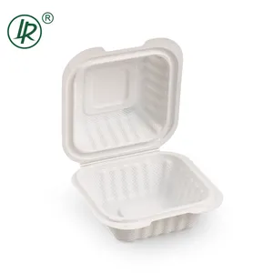 キャリーアウトハンバーガーボックスmfppミネラル充填クラムシェル使い捨てプラスチックヒンジ付き食品容器