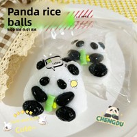 Jouet anti-stress en caoutchouc souple Panda, mignon Panda mangeant du bambou, sac surprise, divertissement interactif parent-enfant