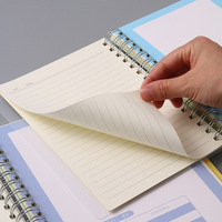 Cahier à spirale B5 à couverture rigide en PP avec diviseur d'onglet d'index 80 feuilles par paquet Cahier à spirale à couverture rigide pour grossiste écologique