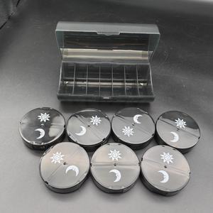 热便宜定制黑色塑料14网格7天2次每周药片组织器分配器储存容器盒 - Product Image 4