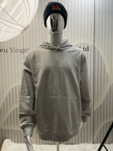 Pullover in cotone pesante personalizzato Mens Essentials High Street Hip Hop felpe oversize in tinta unita senza stringhe - Product Image 2