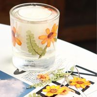 5 Farben Raffinierte Romantische Warme Blumendesign-Kerzen Handgemachte Soja-Gel-Wachs Duftkerzen für Halloween und Weihnachten