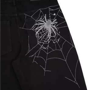Jeans de Algodón para Hombre, Estilo Chino, Cintura Media, Ecológicos, con Cinturón Cruzado, Corte Recto, Lavado Desgastado - Product Image 4