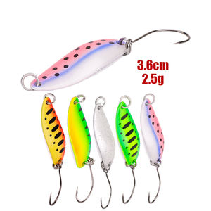2.5g 3.6cm Rose UV Truite Cuillère De Pêche Leurre Crochet Unique Cuillère En Métal Leurres Appâts Artificiels Basse <span class=keywords><strong>Perche</strong></span> Spinner - Product Image 2