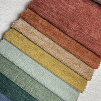 Tissu d'ameublement en chenille 290 GSM, tissu doux et moelleux pour canapé, housse de coussin, mobilier, couleur personnalisée, vente en gros