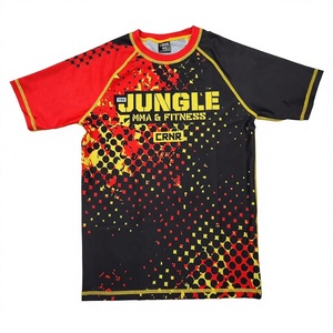 Maillot de compression personnalisé BJJ MMA Jiu Jitsu, imprimé par transfert thermique, séchage rapide, extensible, entraînement, adultes, unisexe, AZ - Product Image 3