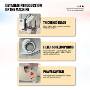 Máquina Eléctrica Segura para Cortar Coco en Dos Mitades, de Acero Inoxidable, para el Mercado del Sudeste Asiático - Product Image 6