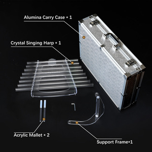 SUCCESS <span class=keywords><strong>Harpe</strong></span> chantante en <span class=keywords><strong>cristal</strong></span> de quartz personnalisée avec <span class=keywords><strong>cristal</strong></span> floral, tonalité C haute, pour thérapie musicale, avec étui de transport et maillet offert - Product Image 4