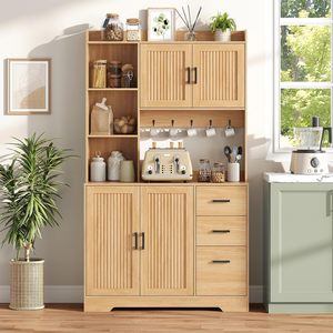 <span class=keywords><strong>Buffet</strong></span> <span class=keywords><strong>de</strong></span> cuisine moderne en MDF écologique avec station <span class=keywords><strong>de</strong></span> charge, étagères ouvertes et portes cannelées pour <span class=keywords><strong>salle</strong></span> à <span class=keywords><strong>manger</strong></span> et cuisine - Product Image 3