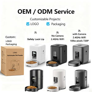 موزع طعام ذكي للحيوانات الأليفة سعة 2 لتر/67.63 أونصة، موزع طعام أوتوماتيكي للكلاب، طعام بطيء للكلاب، موزع طعام أوتوماتيكي للقطط ومزود بوظيفة التوقيت، أوعية للكلاب - Product Image 5