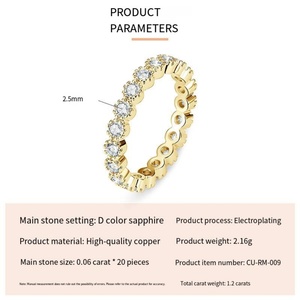 เครื่องประดับชั้นดี แหวนทอง 14k ชุบทองคำขาว ประดับเพชรโมอิสซาไนต์ VVS1 GRA ระดับพรีเมียม สำหรับผู้หญิง - Product Image 6