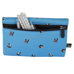 Chất lượng cao in đầy đủ màu xanh Neoprene dây kéo bút chì trường hợp Pouch New phong cách Pen trường hợp - Product Image 4