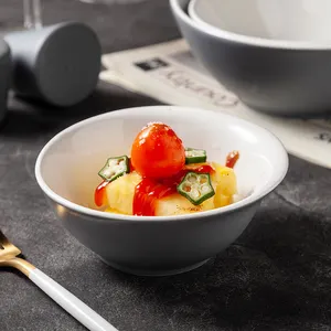 Trusted supplier Yayu grey white soup cup bowl ceramic With lid and saucer small stew pot china manufacturer crockery soup bowls
