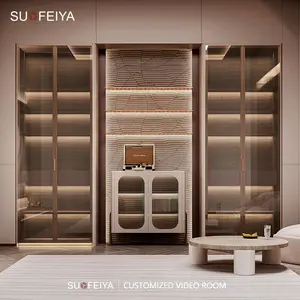 SUOFEIYA 2024 Custom Luxury Modern Powder Coating Kitchen Cabinet Design China Supplier