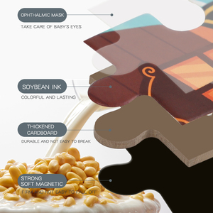 Aimant de dessin animé dinosaure Match Puzzle livre enfants éducation précoce illumination aides pédagogiques jouets pour enfants garçons filles - Product Image 5