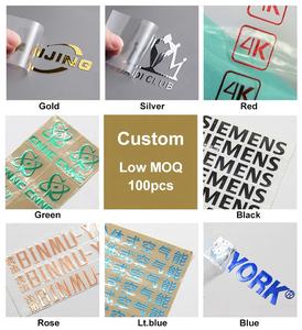 定制3D金属金银转移贴纸名称标志个性化包装标签电镀镍金属贴纸 - Product Image 5