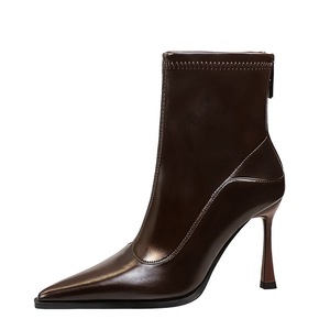 7933-1 Stivali da Donna Stile Europeo e Americano, Sexy con Tacco a Spillo Sottile, Cerniera alla Caviglia, Vestibilità Slim, Fodera in <span class=keywords><strong>Ecopelle</strong></span> - Product Image 2