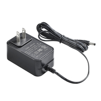 Adaptateur d'alimentation haute efficacité avec connecteur DIN 2 broches US, DC 3,5 mm, en matériau PC, 12 V 2 A pour produits électroniques