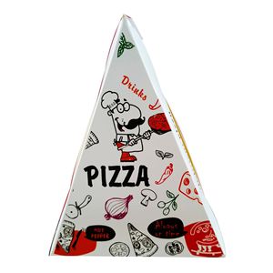 Customized print logo white plain commercial single corrugated paper triangle pizza slice box