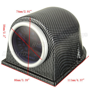 Manómetro de Presión de Turbo LED de 2 Pulgadas y 52 mm, Manómetro para Automóvil con Esfera Ahumada, 0-30 Psi + - Product Image 5