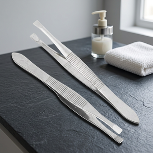 Pince à cils personnalisée pour volume, tondeuse à sourcils à pointe inclinée, rose, en acier inoxydable, kit d'instruments à marque privée, outil d'épilation - Product Image 3