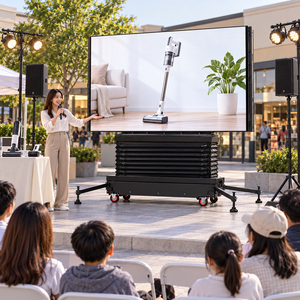 Pantalla LED P5 para exteriores sobre ruedas, reutilizable, para escenarios pequeños, espectáculos en vivo al aire libre, eventos comunitarios y alquiler. - Product Image 4