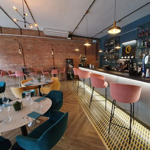 Ghế ăn nhung màu vàng hiện đại với chân kim loại màu đen cho nhà hàng và quán cà phê ghế ăn và bàn - Product Image 2