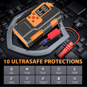 Портативный Интеллектуальный шинный насос, электрический насос 150 фунтов на квадратный дюйм, пусковое устройство для электрических велосипедов, мотоциклов, автомобилей и мячей - Product Image 6