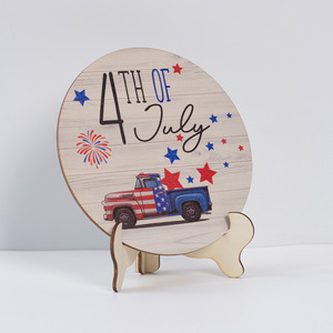 Letreros Decorativos de Madera Patrióticos para el <span class=keywords><strong>4</strong></span> de Julio, Adornos de Mesa con Temática <span class=keywords><strong>del</strong></span> Día de la Independencia de Estados Unidos con Soporte - Product Image 5