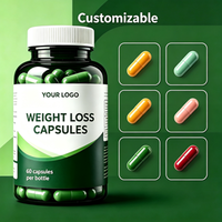Cápsulas Adelgazantes Naturales para Control de Peso, Supresor del Apetito, Etiqueta Privada OEM, Stock Disponible, para una Pérdida de Peso Rápida