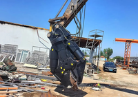Cisaille hydraulique à double vérin robuste pour excavatrice de 4 à 40 tonnes, cisailles de découpe de structures en acier industrielles