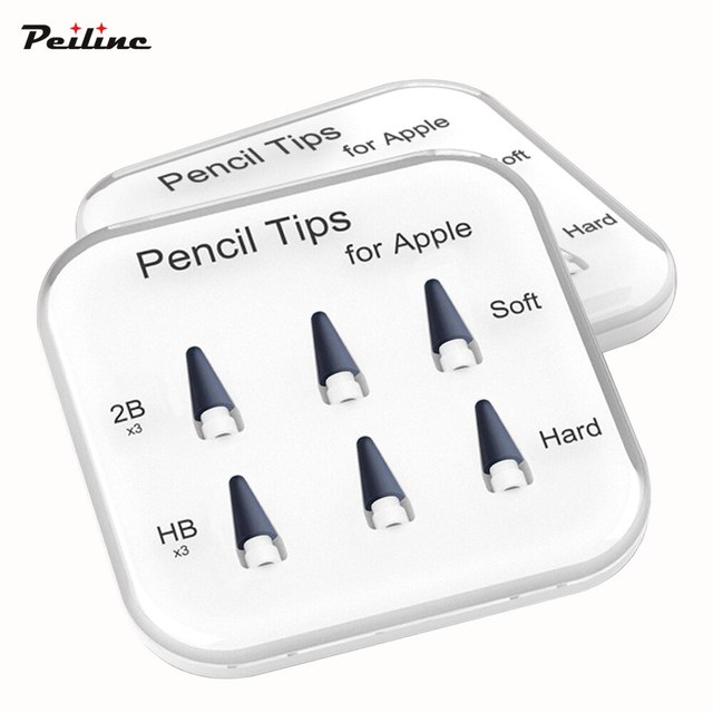 Touchscreen Soft Pencil Nibs 2B Replaceable Silicone Rubber Stylus Touch Pen Tips for Ipad Apple Pencil Tips Nibs 1st 2nd