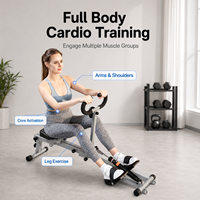 Máquina de Remo Comercial BNcompany, Plegable, de Acero, Multifuncional, para Ejercicios Cardiovasculares, Gimnasio en Casa, Equipo de Fitness para Adelgazar