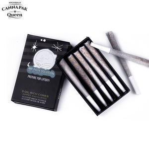 <span class=keywords><strong>Caja</strong></span> de cartón personalizada para dispensario, tamaño King, negra, para rollos pre-enrollados con infusión, con cordón. - Product Image 4