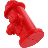 Balles anti-stress hydrant d'incendie personnalisables en caoutchouc moulé pour pompiers, cadeaux publicitaires, goodies pour salons professionnels, vente en gros