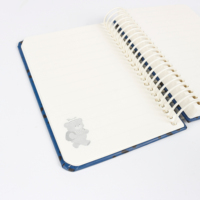 SYCC A7 - Mini Libreta Espiral con Diseño de Leopardo y Osito, 100 Hojas, Cubierta de Papel, Bonito Dibujo Animado de Animales, para Uso Diario Escolar, Regalo