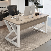Bureau de Direction Simple et Moderne, Combinaison Table et Fauteuil pour Président et Manager, Mobilier de Bureau Professionnel