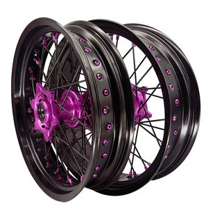 MOQ 1 ensemble 17 rayons Roues de moto tout-terrain SuperMoto <span class=keywords><strong>Supermotard</strong></span> Jantes en alliage pour Husvarna FS450 2019-2021 - Product Image 5