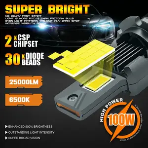 2024 High Power Led D Series Headlight D2s/D2r Super Bright Waterproof Xenon Headlight Bulb For Universal Car